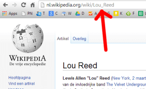 zoekopdracht in zoekbalk