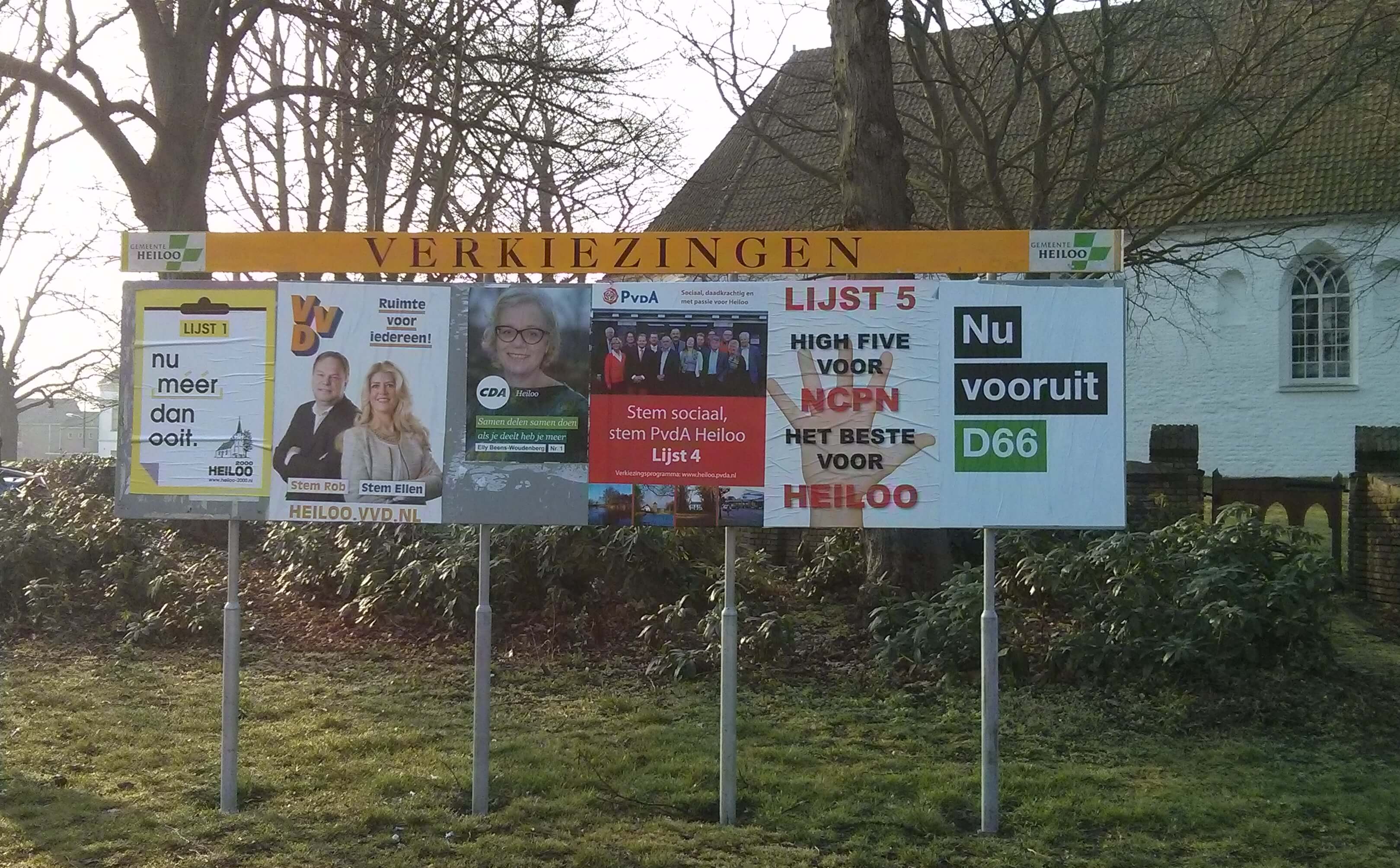 heiloo gemeenteraadsverkiezingen 2014 posters