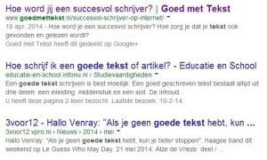 Titels worden afgebroken in zoekresultaten